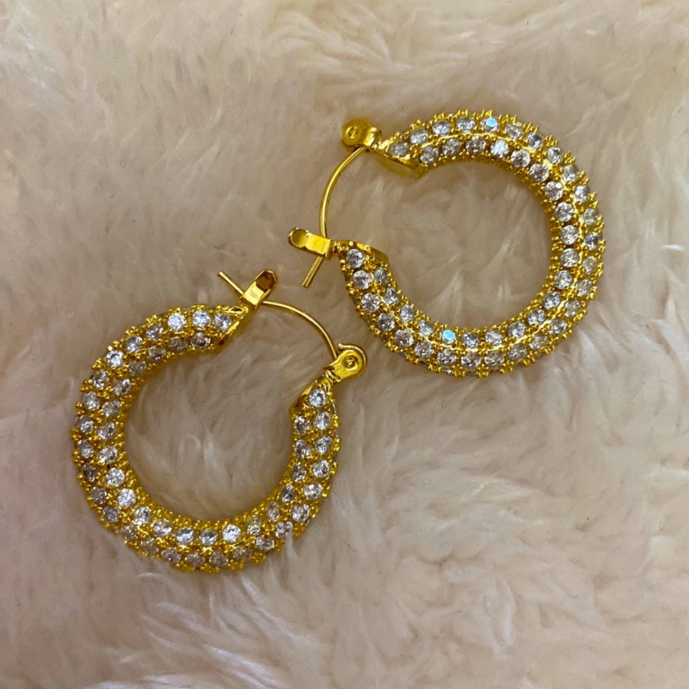 Bling hoop earrings
